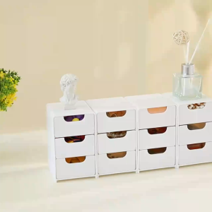 COLOGO 🥇 Lovely Muji dupe 3-drawer mini cabinet Decor Reco Study Desk Decoration