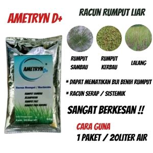 Ametryn D+ 1 paket (Lebih Power dari AMERON MONEX AMFINE KENSAPAX Amepax Ametrex Farmspect Contego Diuron ) Racun Rumput Sambau Lalang