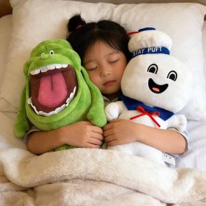 Bandai | Đồ Chơi Nhồi Bông Ghostbusters Màu Xanh Lá Cây 20-23cm Dễ Thương Mềm Mại Nhân Vật Hoạt Hình Ghostbusters Thú Nhồi Bông Marshmallow Man Búp Bê Phim & Truyền Hình Dành Cho Mọi Lứa Tuổi