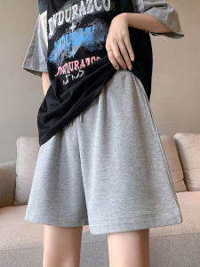 Quần Short Thể Thao Cotton Rộng Rãi Cạp Cao Mùa Hè 2025 Quần Chạy Bộ Năm Điểm Mới Thường Ngày Cho Nữ Quần Ống Rộng