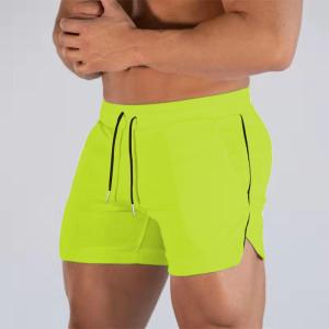 New Muscle Big Size Solid Color Sports Shorts Mens Quick Dry Marathon Running Three Thirds Fitness Beach Pants Quick Dry Mesh