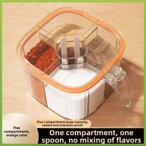 Multi-compartment Condiment Organizer Spice Bottle Set
