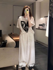 Casual Loose Mens Short Sleeve T-Shirt Flocking Print Love Heart Design Comfortable Breathable Cotton Top for Summer