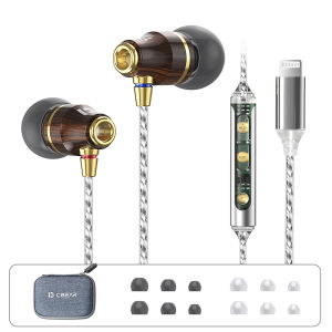 KBEAR | Tai Nghe Nhét Tai HiFi Đơn KBEAR KW1 Bằng Gỗ Với Cáp OFC Mạ Bạc Động Lực Tổng Hợp 8MM - Tùy Chọn Đầu Cắm Lightning/Type-C/3.5mm