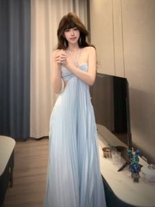 CHANGTONG | Resort Style Beautiful Halter Beach Dress