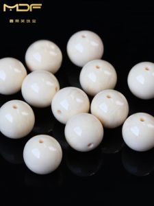 Handmade DIY Star Moon Padauk Imitation Ivory round Beads Accessories for Necklace Bracelet Jewelry Making White Color