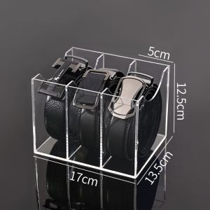 3/5/7 Grid Belt Organizer BoxesAcrylic Belt Storage Holder for ClosetDisplay Case for TieBow TieBelt Storage Rack & Display