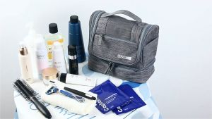 Toiletries Bag Makeup Travel Waterproof Travel Pouch Wash Bag Waterproof 洗漱包 Cosmetic Bag Hanging Toiletries Bag Makeup Cosmetic Pouch Toiletries Bag Large Capacity Beg Kosmetik