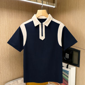 Áo Thun Nam Cổ Polo Mùa Hè Dáng Rộng Màu Khối Thời Trang Mới Phong Cách Mỹ Cổ Điển Tay Ngắn Thoáng Khí Thoải Mái Thường Ngày