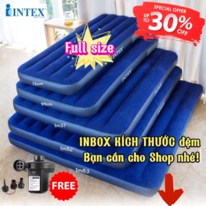 (TẶNG BƠM ĐIỆN) Đệm hơi INTEX công nghệ mới 1m83 64755