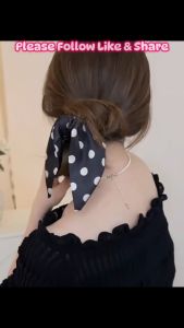 Jepit Rambut Korea Pita Polkadot Aksesoris Rambut Bowknot Polka Dot Bunny Ear Hair Claw