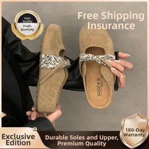 XUJIA | Inner Heel Height Thick Sole Open Toe Half Slipper Womens Summer Casual Sandal