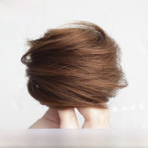 Realistic Low Bun Fake Hair Circle Fluffy Natural Looking Hair Pack Flower Bud Lazy Straight Hair Circle Stylish