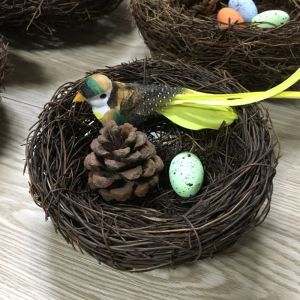 Easter Toad Vine Weaving Birds Nest Grass Weaving Birds Nest Birds Cage Handmade Weaving Birds Nest Photography Prop