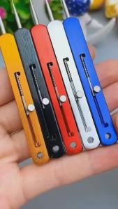Portable Retractable Titanium Metal Toothpick with Storage Tube High Quality Pocket Oral Care Tool for Outdoor Camping Picnic