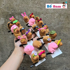 Kẹp tóc mái Capybara phụ kiện tóc dễ thương cho trẻ em Shop Bố Sam