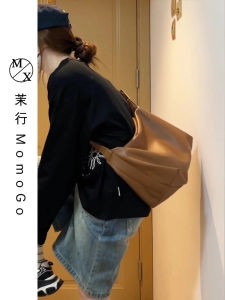 Fashionable Large Capacity Womens Crossbody Tote Bag Underarm Support 2025 New Style Casual Simple Style Soft Canvas Bag