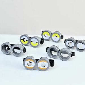 Retro Silver Round Goggles with Adjustable Elastic Strap Steampunk Cosplay Eyewear Halloween Party Costume Accessory Prop.