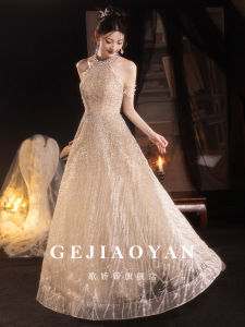 Elegant Adult Birthday Party Dress 2025 New High-End Sensation Lightweight Luxury Princess Style Long A-Line Skirt Gown
