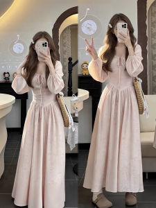 XUECAIQI | French Style Slimming Graceful Long Dress New Spring 2026
