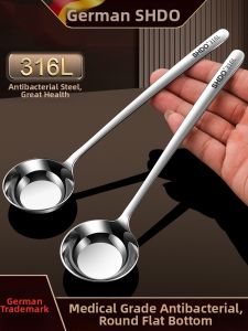 SHDO | Stainless Steel 316L Long Handle Deep Bottom Soup Spoon