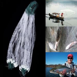 MANNYI 1Pc Nylon Crawfish Fishing Cage Dip Cage Fish Line Float Trap Single Mesh Monofilament Gill Net Fishing Net Fishnet