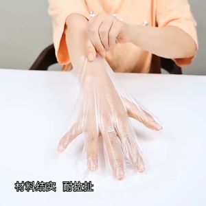 Sarung Tangan Plastik Food Grade 100pcs – Gloves Sekali Pakai Aman untuk Dapur Salon & Kebersihan