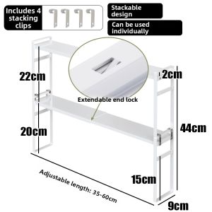 QIMAHUANGZI | Extendable Narrow Space Organizer Shelf