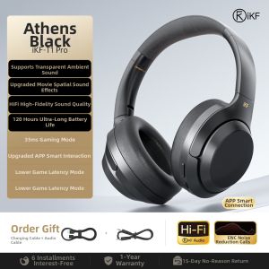 iKF | Gaming Headphones Wireless Bluetooth Ultra-Long Battery Vintage Fashion Student