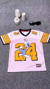 SWITCO | Kaos Jersey Anak Number 24 Laki Laki Bahan DryFit Brazil Full Printing Casual Rugby Retro Streetwear Vintage Hockey Perempuan