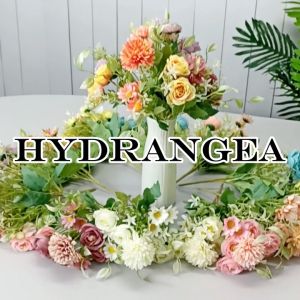 Bunga Hydrangea Mix Tangkai Artificial Ornamen Plastik Dekorasi Vas Meja Ruang Tamu COD PBP148