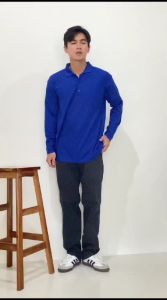 Kaos Kerah Polos Panjang Biru Benhur: Kualitas & Harga Terbaik