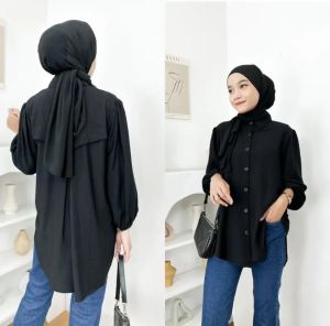 LAURA BLOUSE POLO LINEN KEMEJA LAURA POLO LINEN ATASAN WANITA TERBARU BAHAN POLO LINEN TEBAL HALUS