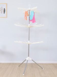 ราวตากผ้าในบ้าน 360 องศา ราวตากผ้าขนหนู ราวตากผ้า 3 ชั้น ตากถุงเท้า เสื้อใน กางเกงใน ราวตากผ้าพร้อมที่หนีบในตัว ราวตากผ้าเด็ก