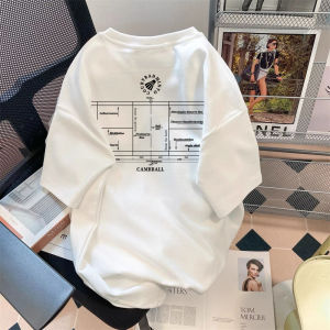 ลมสบายๆ Wen Xun ยี่ห้อผู้ชายและผู้หญิงครึ่งแขนเสื้อยืดฤดูร้อนสไตล์ Feather Shuttlecock Theme ผ้าฝ้ายอเนกประสงค์แฟชั่น