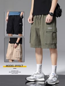 ROMON | กางเกงขาสั้นผู้ชาย Roemon ทรงหลวม ทรงตรง ลำลอง กางเกงขายาว 5 ส่วน ทรงลำลอง ฤดูร้อน ผ้าฝ้ายแท้บาง แฟชั่น