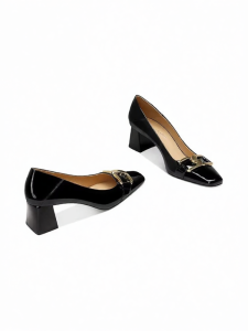 JESSICA SOPHIA | Square Toe Thick Heel Office Shoes