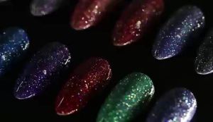 NAILCO 15ml Glitter Gel Nail Polish Dark Elashy Effect Vernis Semi Permanent UV Gel Polish Nail Art Gel Manicure Hema/TPO Free