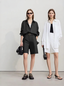 AMII | Bamboo Fiber Leisure Shirt and Shorts Set