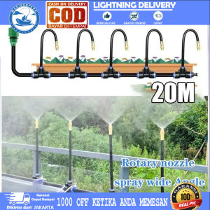 20M Flexible Tube with Adjustable Brass Nozzle | Universal Micro Sprayer Mist Fleksibel Kepala Kuningan