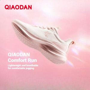 Qiaodan Women Running Shoes Breathable Mesh Lightweight Shock-Absorbing Soft Sole QXB022252221R