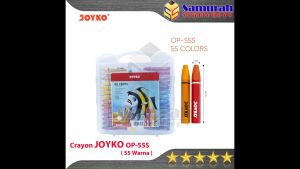 Crayon Joyko OP-55s: Krayon Minyak Isi 55 Warna & Non-Toxic