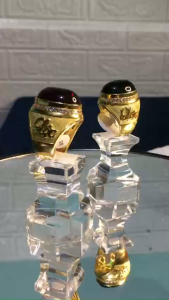 Nhẫn Nam đính đá màu Phong thủy họa tiết chữ "Phước Lộc" kiểu dáng đẹp