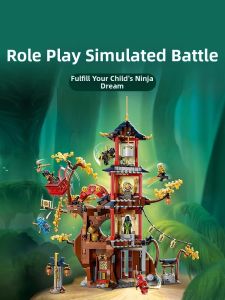Ninja Theme Temple Building Set Toy