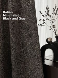 Italian Luxury Minimalist Style Full Blackout Curtains