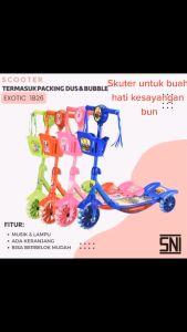 Scooter Keranjang Exotic Roda 3 Otoped Skuter / Scooter Anak Kursi 3 Roda Keranjang