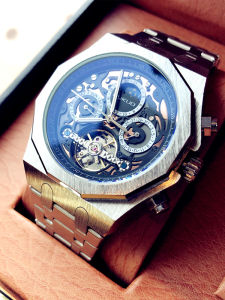 HRITO | Automatic Mechanical Watch Waterproof Nightlight Black Knight Hollow