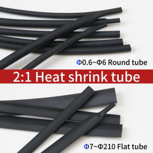 PROMO 10 Meters Electrical Safety Shrink Tube – 3.5MM Black Wire Sleeve Durable Wrap