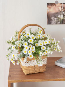 RoomTour  Flower Basket Artificial Flowers Living Room Decorative Plastic Flowers Biodiversity Ornaments Home Decor