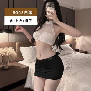 Váy Ngắn Gợi Cảm Pure Desire Phong Cách Empire Váy Lưới Cổ Tròn Dài Tay Cho Cặp Đôi Mùa Thu Năm 2025